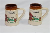 Pair of Miniature Kentucky Pottery Mugs