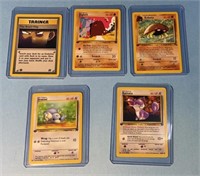 Lot of 5 1st Edition Pokemon Cards