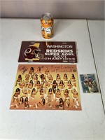 Redskins License Plate, Pic of Cheerleaders & Card