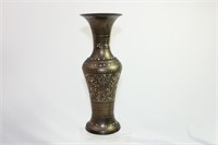 Bronze Engraved Trumpet Vase