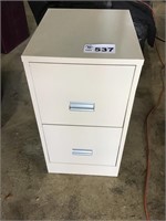 2  DRAWER METAL FILE CABINET WITH FOLDERS