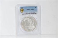 1889 P Morgan Silver Dollar MS62