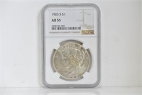 1923 S Peace Silver Dollar AU55