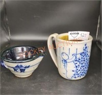 Hand made pottery pieces