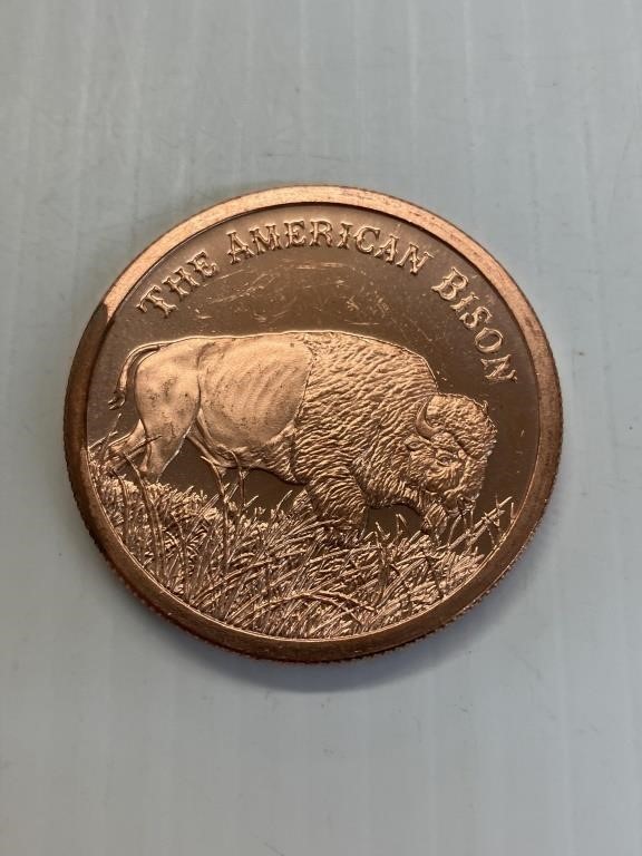 The American Bison 1 oz Copper Round