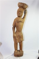 Wooden Carved Statue of a Women