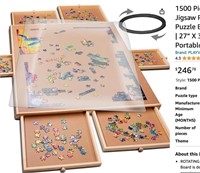 1500 Piece Rotating Wooden Jigsaw Puzzle Table