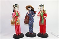 Lot of 3 Chinese Dolls