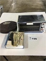 GE TOASTER OVEN, SCALE, BARBER CLIPPERS