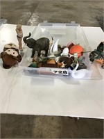 CONTAINER  OF FIGURINES