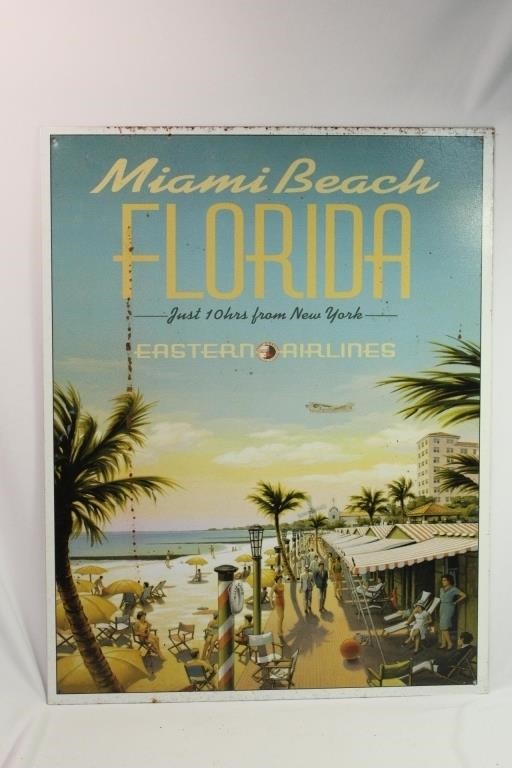 Miami Beach, Florida Metal Plaque