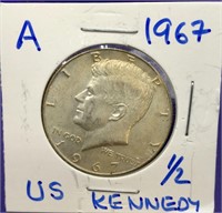 US 1967 Silver Kennedy Half Dollar