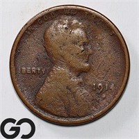 1914-D Lincoln Wheat Cent, GOOD Bid: 120