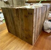 Huge wood display bin (63 x 35 x 30) can be