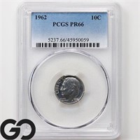 1962 Roosevelt Dime PROOF, PCGS PR66 Guide: 12