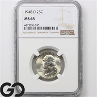 1948-D Washington Quarter, NGC MS65 Guide: 36