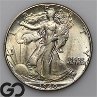 1940 Walking Liberty Half Dollar, NearGem Bid: 110