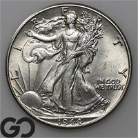 1944 Walking Liberty Half Dollar, BU Bid: 39