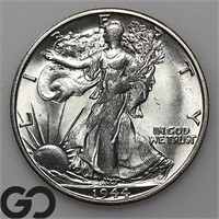 1944-S Walking Liberty 50c, Gem BU Bid: 168