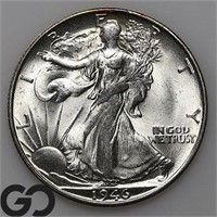 1946-S Walking Liberty 50c, Gem BU Bid: 95