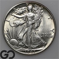 1947 Walking Liberty 50c, Near Gem BU Bid: 75