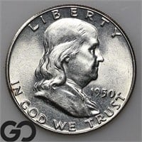 1950 Franklin Half Dollar, Near Gem BU FBL Bid: 60