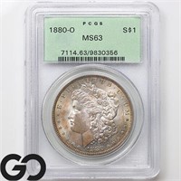 1880-O Morgan Dollar, PCGS MS63, NearGem Bid: 1300