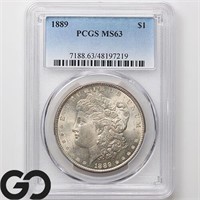 1889 Morgan Silver Dollar, PCGS MS63 Guide: 100