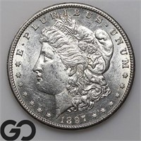 1897-S Morgan Silver Dollar, BU+ Bid: 220