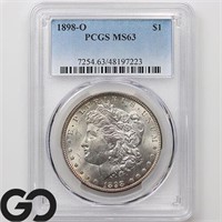 1898-O Morgan Silver Dollar, PCGS MS63 Guide: 115