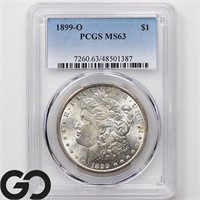 1899-O Morgan Silver Dollar, PCGS MS63 Guide: 90
