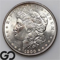 1900 Morgan Silver Dollar, Gem BU Bid: 175