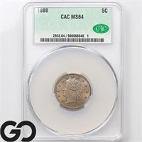 1888 Liberty V Nickel, CACGrading MS64 Guide: 650