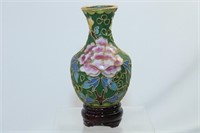 Small Vintage Cloisonne Enamel Vase