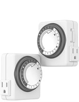 New HBN Indoor Timers with 2 Grounded Outlets,24