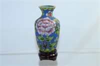 Small Vintage Cloisonne Enamel Vase
