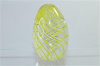 Egg Shaped Art Glass Paperweight