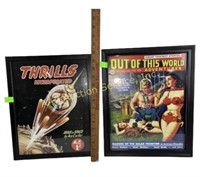 Framed poster comic book covers- Thrills