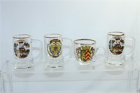 Lot of 4 German Shotglasses