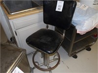 Swivel Shop Stool with Backrest