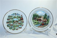 Set of Two Black Forest German Plates
