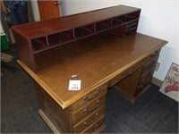 Large Wooden Desk with mail sorter