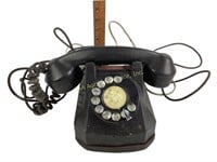 Black Rotary Dial Phone monophone, automatic,