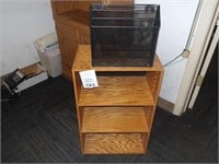 3-Shelf Bookcase and Wire Mesh Magazine Holder