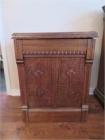 A Golden Oak Era Restored Sewing Cabinet