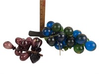 Mid century Blue and Green Grapes Cluster &