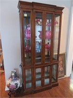 A Two Tier Breakfront Collectables Cabinet