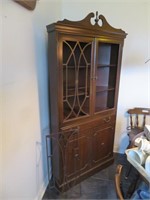 A Chippendale Revival Corner China Cabinet