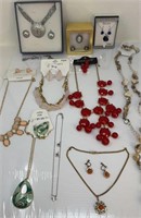 Assortment of necklace and earring sets