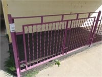 Approx 75ft of Purple Painted Metal Fence